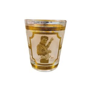 Vintage Culver 22k Shot Glass Elvis Presley Graceland